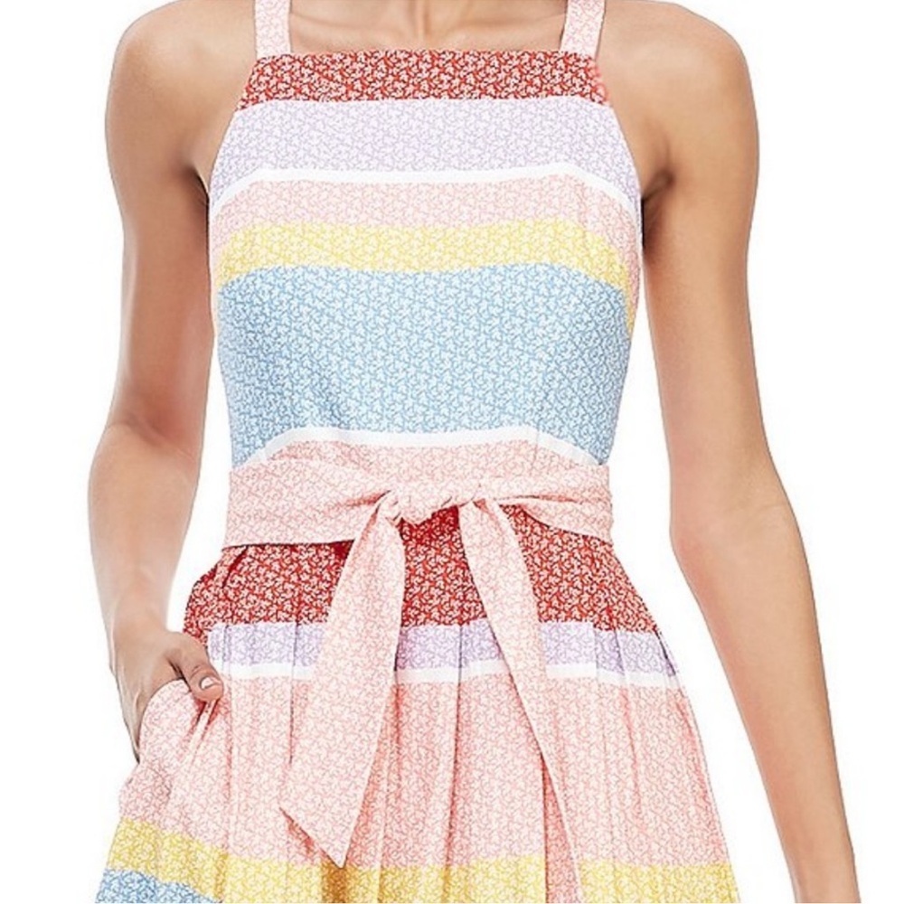 GAL MEETS GLAM Blake Stripe Midi Dress Sz 4 - Picture 3 of 9